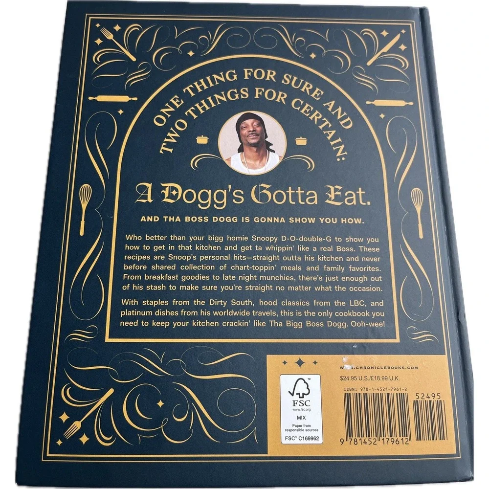 Snoop Dogg From Crook to Cook Platinum Recipes Cookbook Hardcover 9781452179612